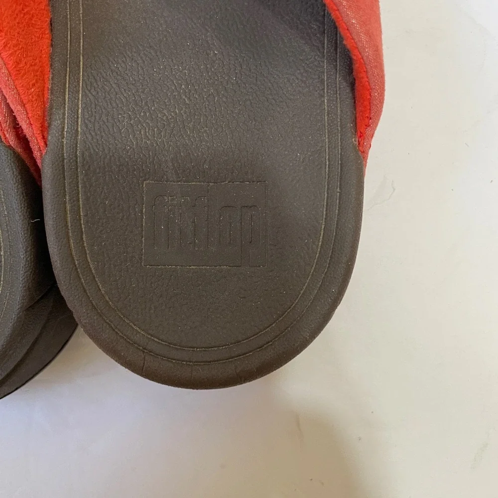 FITFLOP LULU SHIMMERLUX SANDALS IN‎ CORAL